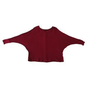 W118 by Walter Baker Dolman Sleeve Waffle Knit Top Size Small Holiday Layers